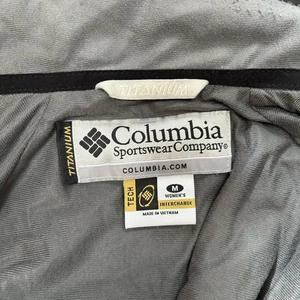 Columbia Titanium yellow waterproof ski coat w removable puffer jacket size M